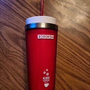 Zoku Red Shake & Make Iced Coffee/Smoothie Maker